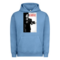 Pigment Pebble Blue scarfaces Urban Hoodie - artisFamous