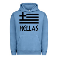 Pigment Pebble Blue greece hellas Urban Hoodie - artisFamous