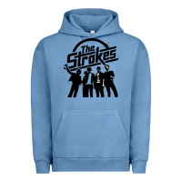 Pigment Pebble Blue Black Man Urban Hoodie - artisFamous
