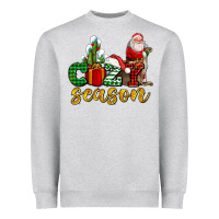 Heather Grey cozy season with santa christmas tree cactus and gift Heavyweight Sweatshirt - AdoDesignShop