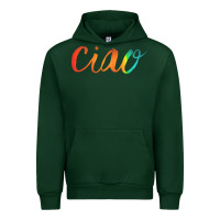 Forest Green ciao italian saying Urban Hoodie - artisFamous