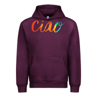 Mauve Wine ciao italian saying Urban Hoodie - artisFamous