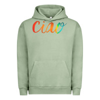 Pigment Oil Green ciao italian saying Urban Hoodie - artisFamous