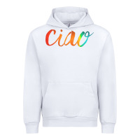 White ciao italian saying Urban Hoodie - artisFamous