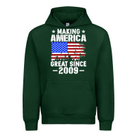 Forest Green vintage making america great since 2009 Urban Hoodie - artisFamous