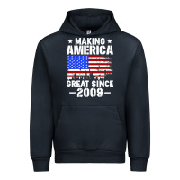 Navy vintage making america great since 2009 Urban Hoodie - artisFamous