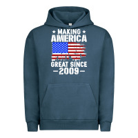 Pigment Midnight Navy vintage making america great since 2009 Urban Hoodie - artisFamous