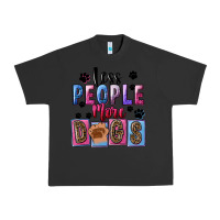 Pigment Black Less people more dogs Mother's Day Urban Heavy Tee - FaDigitalArtStudio