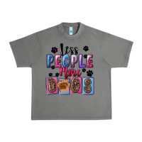 Tornado Less people more dogs Mother's Day Urban Heavy Tee - FaDigitalArtStudio