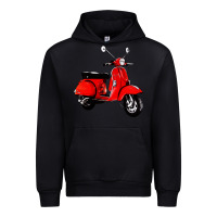 Black classic italian vespa scooter Urban Hoodie - artisFamous