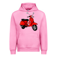 Fuchsia Pink classic italian vespa scooter Urban Hoodie - artisFamous