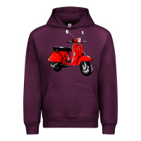 Mauve Wine classic italian vespa scooter Urban Hoodie - artisFamous