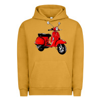 Pigment Peanut Butter classic italian vespa scooter Urban Hoodie - artisFamous