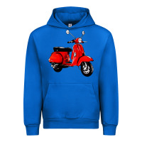Cobalt classic italian vespa scooter Urban Hoodie - artisFamous