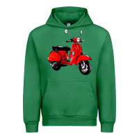 Emerald classic italian vespa scooter Urban Hoodie - artisFamous