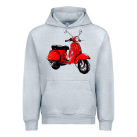 Heather Grey classic italian vespa scooter Urban Hoodie - artisFamous