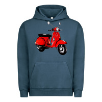 Pigment Midnight Navy classic italian vespa scooter Urban Hoodie - artisFamous