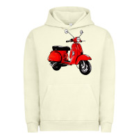 Pigment Pistachio classic italian vespa scooter Urban Hoodie - artisFamous
