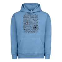Pigment Pebble Blue schitt's creek fold in the cheese Urban Hoodie - artisFamous