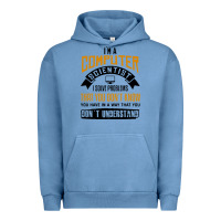 Pigment Pebble Blue computer scientist programmer Urban Hoodie - artisFamous