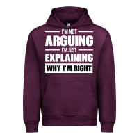 Mauve Wine I'M NOT ARGUING I'M JUST EXPLAINING WHY I'M RIGHT FUNNY Urban Hoodie - artisFamous