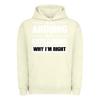 Pigment Pistachio I'M NOT ARGUING I'M JUST EXPLAINING WHY I'M RIGHT FUNNY Urban Hoodie - artisFamous