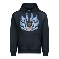 Navy chaotic xeno'jiiva Urban Hoodie - artisFamous