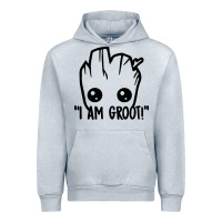 Heather Grey baby groot Urban Hoodie - artisFamous