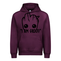 Mauve Wine baby groot Urban Hoodie - artisFamous