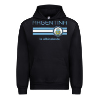 Black soccer argentina jersey argentinian football la albiceleste Urban Hoodie - artisFamous