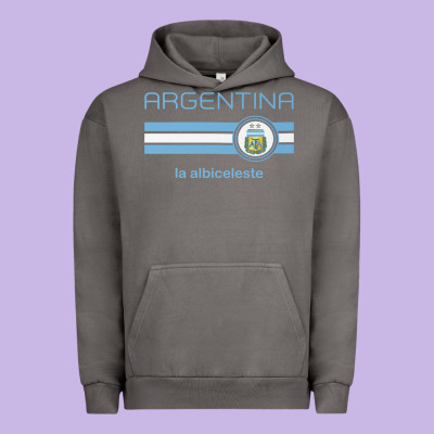 Soccer Argentina Jersey Argentinian Football La Albiceleste Urban Hoodie Designed By Artisfamous