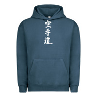 Pigment Midnight Navy kanji karate Urban Hoodie - artisFamous