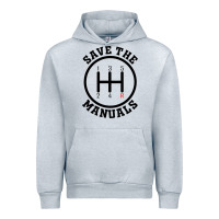 Heather Grey save the manuals (black) Urban Hoodie - artisFamous