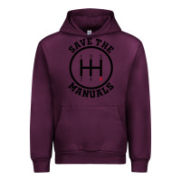 Mauve Wine save the manuals (black) Urban Hoodie - artisFamous