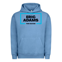 Pigment Pebble Blue Eric Adams for mayor Urban Hoodie - artisFamous