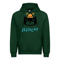 Forest Green jelly cat Urban Hoodie - artisFamous