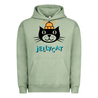 Pigment Oil Green jelly cat Urban Hoodie - artisFamous