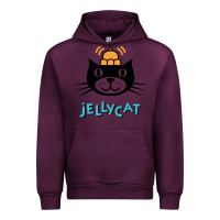 Mauve Wine jelly cat Urban Hoodie - artisFamous