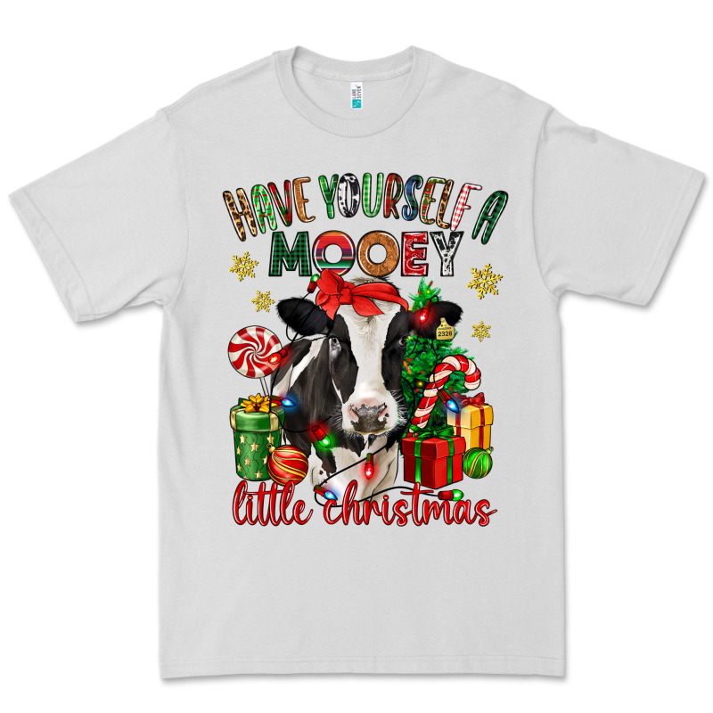 Have Yourself A Little Christmas Cow Premium Tee by CowGirlArtShop | Teevron