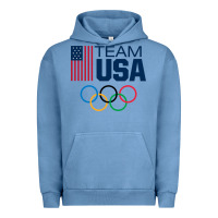 Pigment Pebble Blue usa team Urban Hoodie - artisFamous