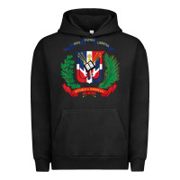 Pigment Black dominican republic flag national emblem republica dominicana t shirt Urban Hoodie - artisFamous