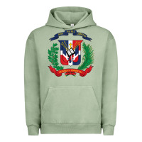 Pigment Oil Green dominican republic flag national emblem republica dominicana t shirt Urban Hoodie - artisFamous