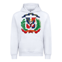 White dominican republic flag national emblem republica dominicana t shirt Urban Hoodie - artisFamous