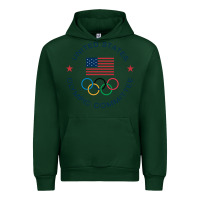 Forest Green Olympic Rings Urban Hoodie - artisFamous