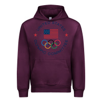 Mauve Wine Olympic Rings Urban Hoodie - artisFamous