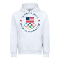 White Olympic Rings Urban Hoodie - artisFamous