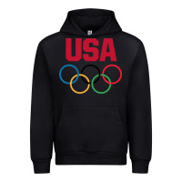 Black Olympic Rings Urban Hoodie - artisFamous