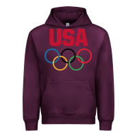 Mauve Wine Olympic Rings Urban Hoodie - artisFamous