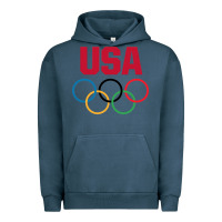 Pigment Midnight Navy Olympic Rings Urban Hoodie - artisFamous
