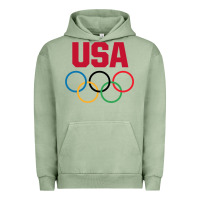 Pigment Oil Green Olympic Rings Urban Hoodie - artisFamous